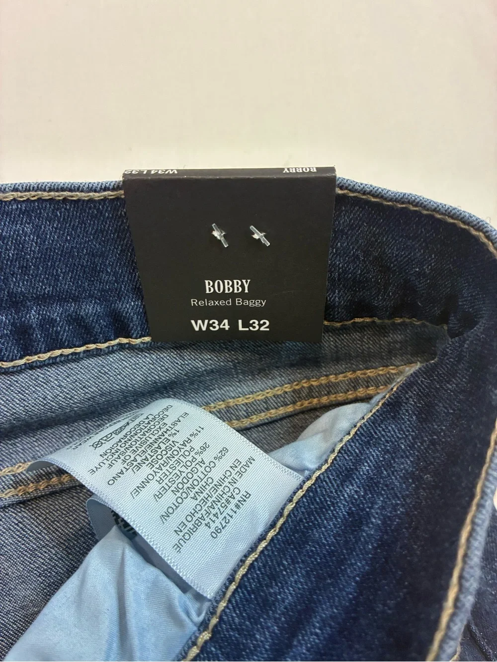 True Religion Men's Dark Blue Denim Jeans with Blue Logo Patches